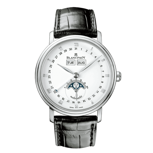 Blancpain Villeret Quantième Complet Stainless Steel / White