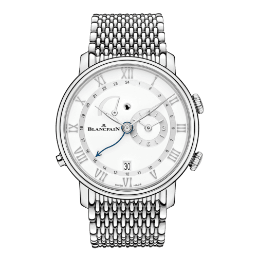 Blancpain Villeret Réveil GMT Stainless Steel / White / Bracelet