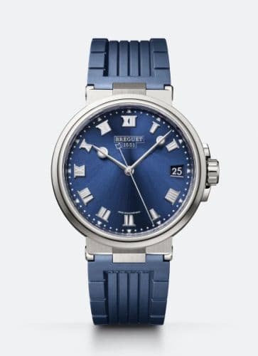 Breguet Marine 5517 Titanium / Blue / Rubber