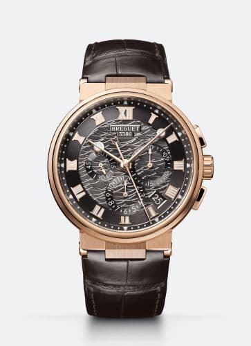 Breguet Marine Chronograph 5527 Rose Gold / Grey / Alligator
