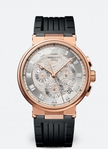 Breguet Marine Chronograph 5527 Rose Gold / Silver / Rubber