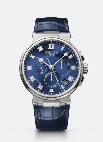 Breguet Marine Chronograph 5527 Titanium / Blue / Alligator