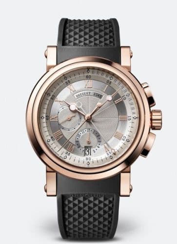 Breguet Marine Chronograph 5827 Rose Gold / Silver / Rubber