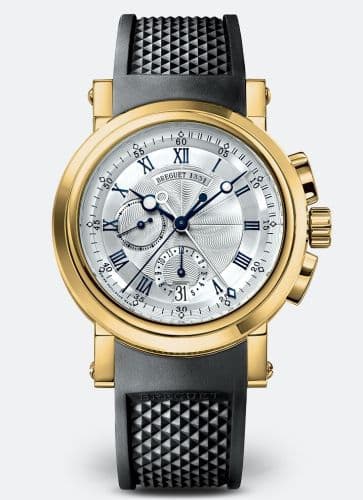 Breguet Marine Chronograph 5827 Yellow Gold / Silver / Rubber