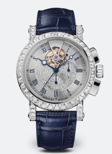 Breguet Marine Chronograph Tourbillon 5839 White Gold - Baguette