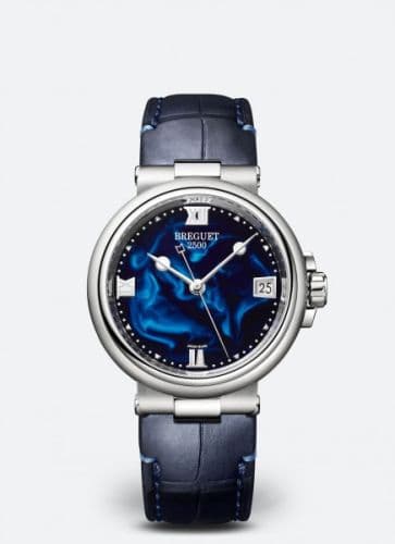 Breguet Marine Dame 9517 Stainless Steel / Blue / Alligator