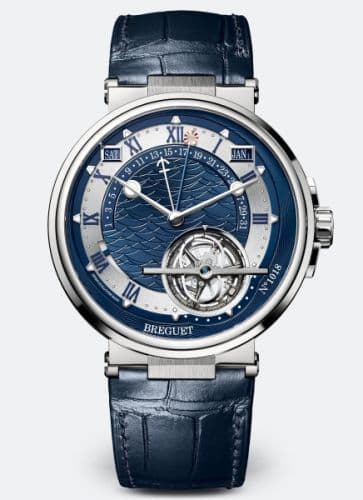 Breguet Marine Tourbillon Equation of Time 5887 Platinum / Blue / Alligator