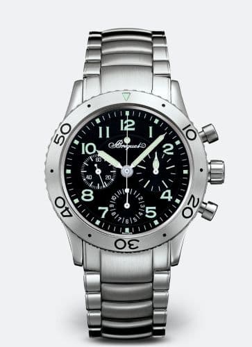 Breguet Type XX Stainless Steel / Black / Bracelet
