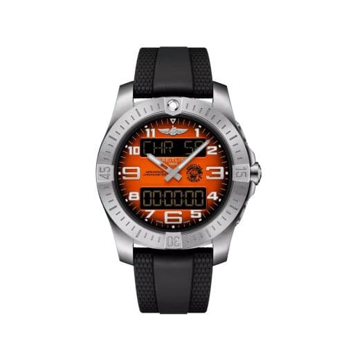 Breitling Aerospace B70 Orbiter Titanium / Orange / Rubber
