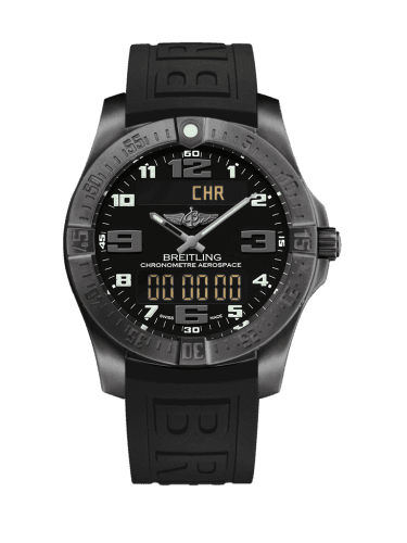 Breitling Aerospace Evo Night Mission / Black / Rubber / Folding