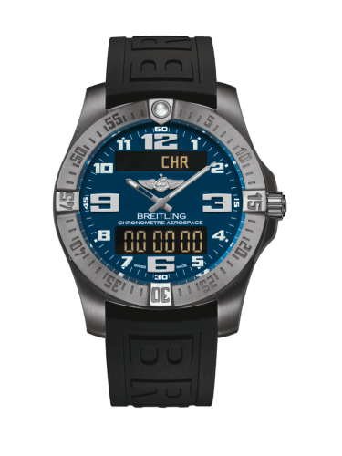 Breitling Aerospace Evo Titanium / Blue / Rubber / Pin