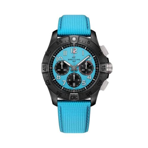 Breitling Avenger B01 Chronograph 42 Night Mission / Ice Blue / Strap