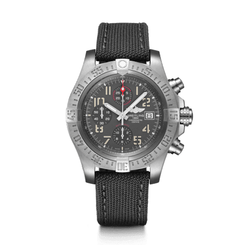 Breitling Avenger Bandit Titanium / Titanium Gray / Silver Hands / Military / Pin