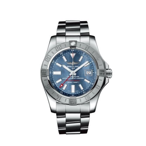 Breitling Avenger II GMT Stainless Steel / Blue MOP / Japan Special Edition