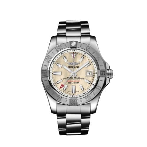 Breitling Avenger II GMT Stainless Steel / MOP / Japan Special Edition