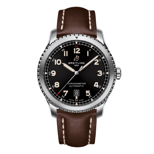 Breitling Aviator 8 Automatic 41 Stainless Steel / Black / Calf / Folding