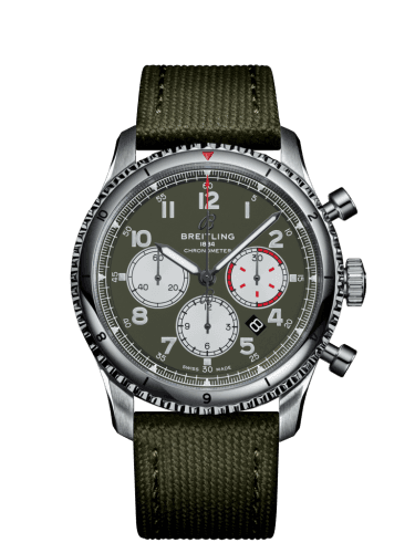 Breitling Aviator 8 B01 Chronograph 43 Stainless Steel / Curtiss Warhawk / Canvas / Fold