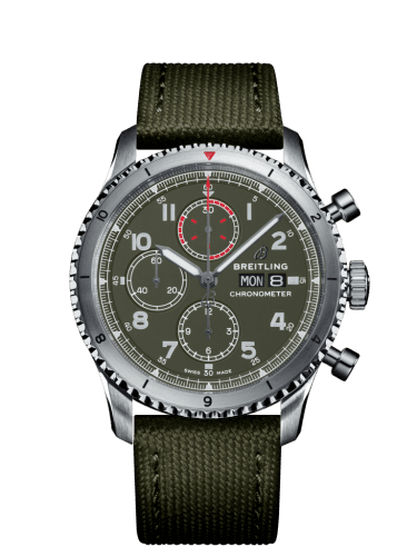 Breitling Aviator 8 Chronograph 43 Stainless Steel / Curtiss Warhawk / Canvas / Folding