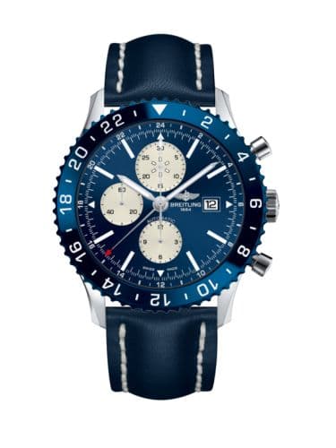 Breitling Chronoliner Stainless Steel / Blue / Calf