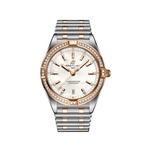 Breitling Chronomat 32 Stainless Steel / Red Gold - Diamond / MOP / Rouleaux / Boutique Edition