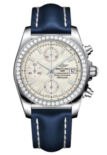 Breitling Chronomat 38 SleekT Stainless Steel / Diamond / MOP / Calf