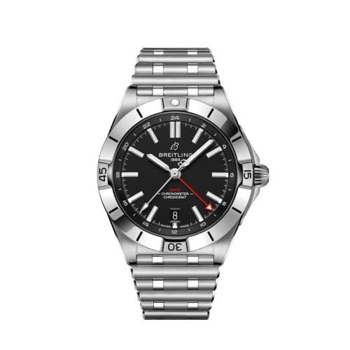Breitling Chronomat 40 GMT Stainless Steel / Black / Rouleaux