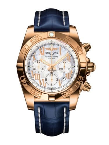 Breitling Chronomat 44 Rose Gold / Pearl Roman / Croco
