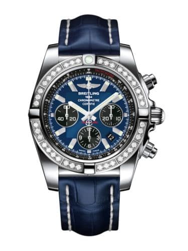 Breitling Chronomat 44 Stainless Steel / Diamond / Blackeye Blue / Croco