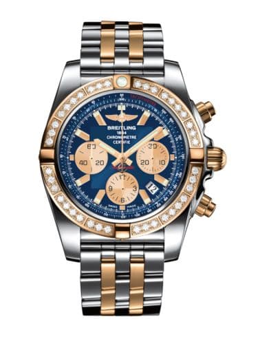 Breitling Chronomat 44 Stainless Steel / Rose Gold / Diamond / Metallica Blue / Bracelet