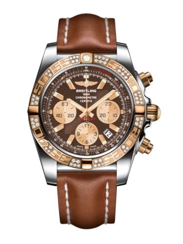 Breitling Chronomat 44 Stainless Steel / Rose Gold / Diamond / Metallica Brown / Calf