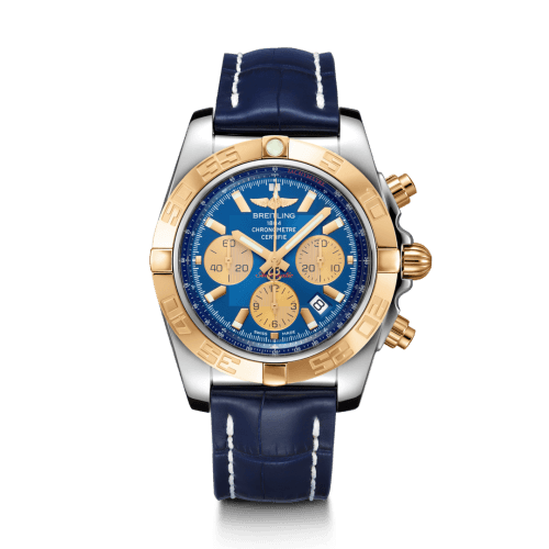 Breitling Chronomat 44 Stainless Steel / Rose Gold / Metallica Blue / Croco / Pin