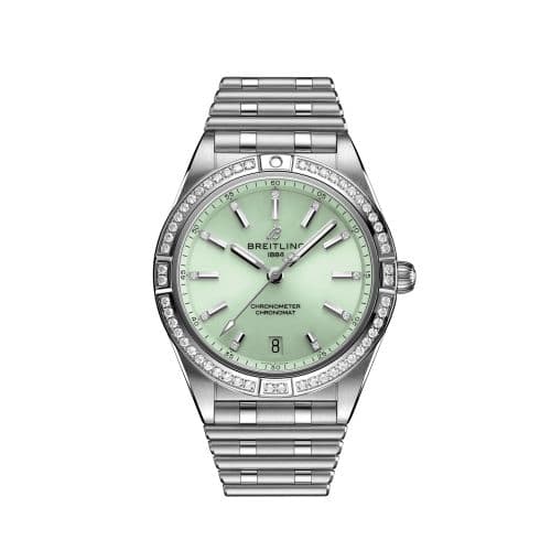 Breitling Chronomat Automatic 36 Stainless Steel - Diamond / Green / Rouleaux