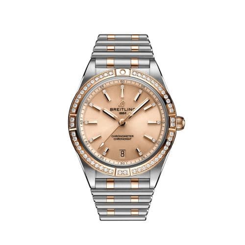 Breitling Chronomat Automatic 36 Stainless Steel / Red Gold - Diamond / Copper / Rouleaux