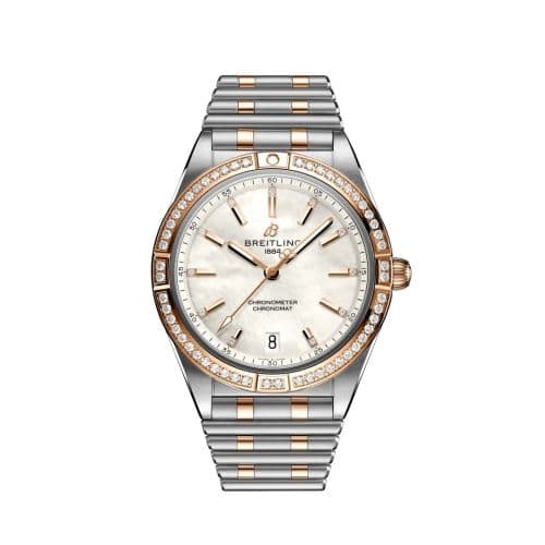 Breitling Chronomat Automatic 36 Stainless Steel / Red Gold - Diamond / MOP / Rouleaux / Boutique Edition