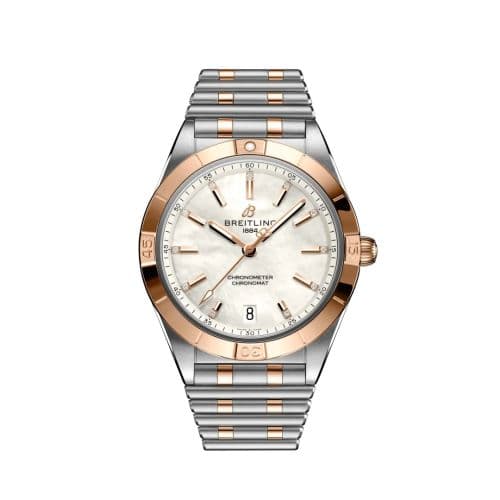 Breitling Chronomat Automatic 36 Stainless Steel / Red Gold / MOP / Rouleaux