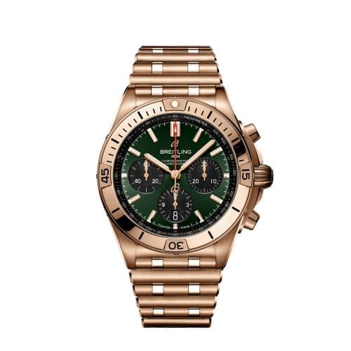 Breitling Chronomat B01 42 Red Gold / Green / Rouleaux