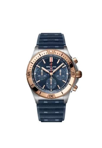 Breitling Chronomat B01 42 Stainless Steel / Red Gold / Blue / Rubber