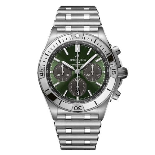 Breitling Chronomat B01 42 Titanium / Green / Watches of Switzerland