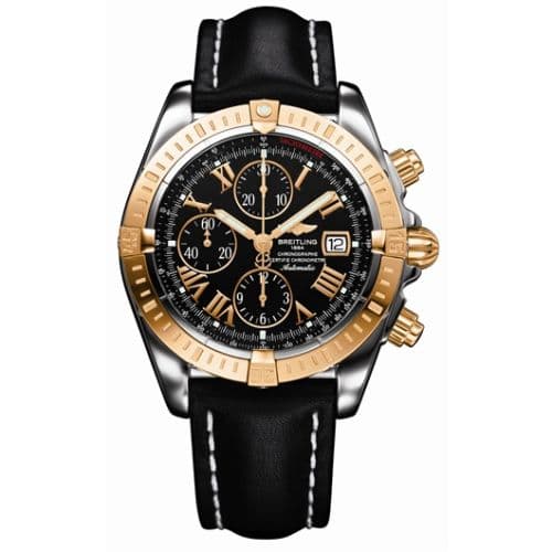 Breitling Chronomat Evolution Stainless Steel / Yellow Gold / Black - Roman