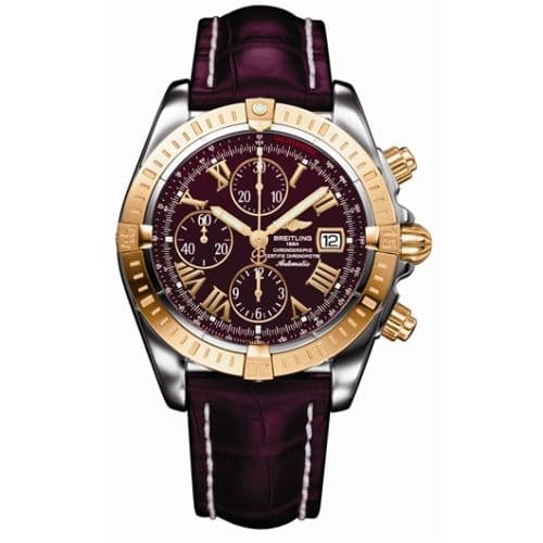 Breitling Chronomat Evolution Stainless Steel / Yellow Gold / Black - Roman