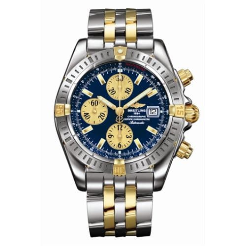 Breitling Chronomat Evolution Stainless Steel / Yellow Gold / Blue