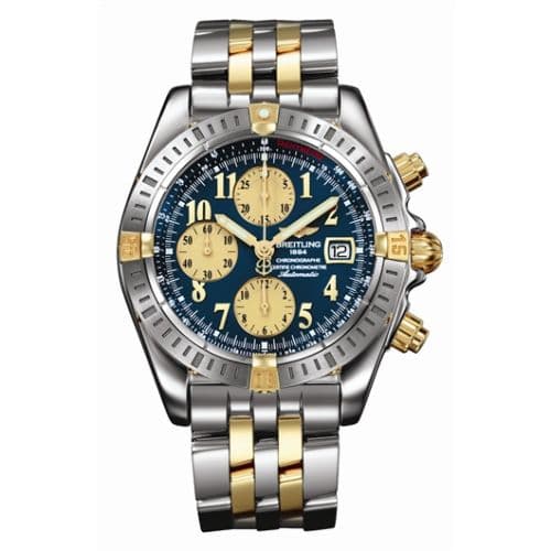 Breitling Chronomat Evolution Stainless Steel / Yellow Gold / Blue