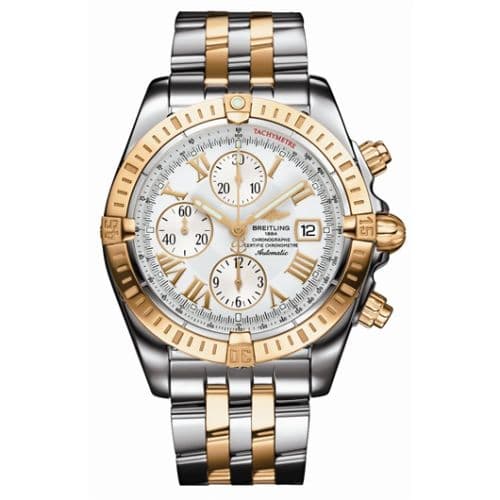 Breitling Chronomat Evolution Stainless Steel / Yellow Gold / White - Roman