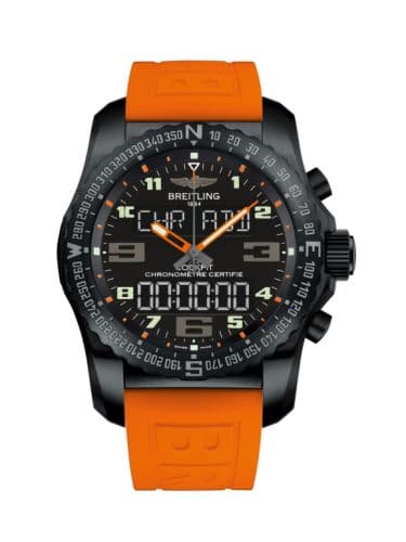 Breitling Cockpit B50 Night Mission / Black-Orange / Rubber / Folding