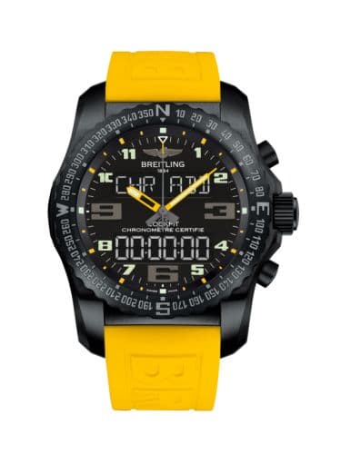 Breitling Cockpit B50 Night Mission / Black-Yellow / Rubber / Folding