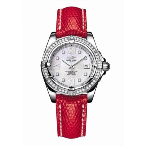 Breitling Cockpit Lady Diamond / MOP / Red Teju
