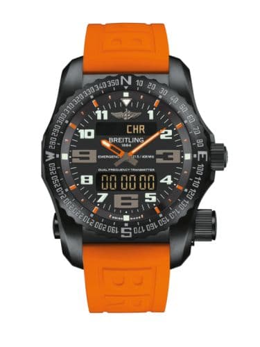 Breitling Emergency II Night Mission / Black-Orange / Rubber / Folding