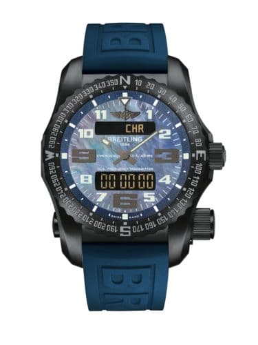 Breitling Emergency II Night Mission / Blue Mother-of-Pearl / Rubber / Folding