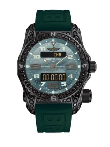Breitling Emergency II Night Mission Diamondworks / Green Mother-of-Pearl / Rubber / Folding