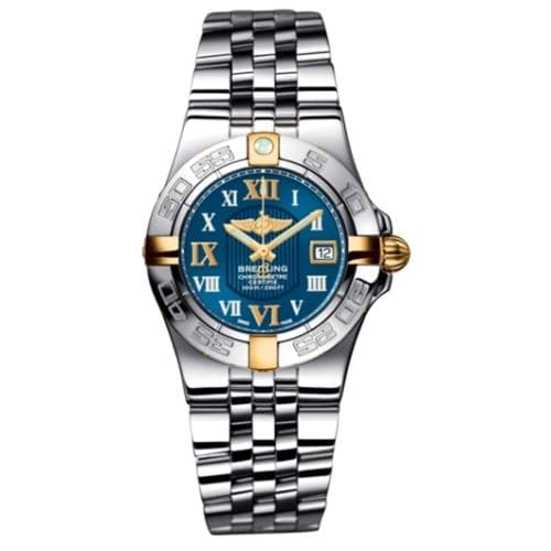 Breitling Galactic 30 Two Tone Blue / Roman / Bracelet